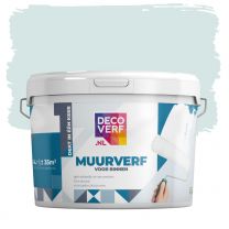 Decoverf muurverf mat ijsblauw, 4L