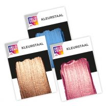 Kleurstalen 22 kleuren metallic verf