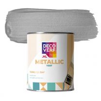 Decoverf metallic verf zilver, 750ml